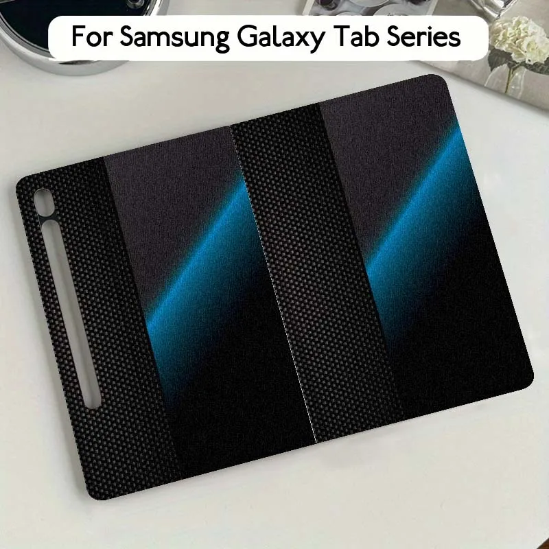 

Luminous Carbon Fiber Art Gift For Samsung Galaxy Tab S10 S9 S8 S7 FE Lite Soft Flexible Support Tablet Case