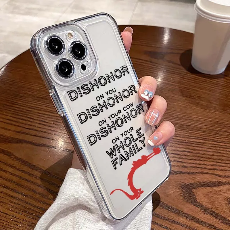 ديزني مولان موشو الكرتون قضية الهاتف لابل آيفون 17 الهواء 16e 16 15 14 13 12 11 ميني برو ماكس زائد غطاء ناعم شفاف #2