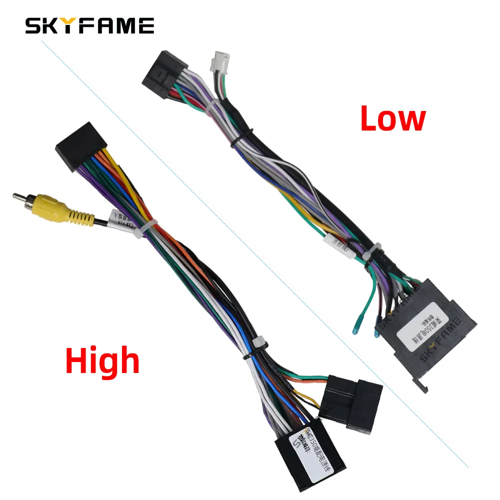 SKYFAME Car 16pin Wiring Harness Adapter  Android Radio Power Cable For Roewe 350 MG 350