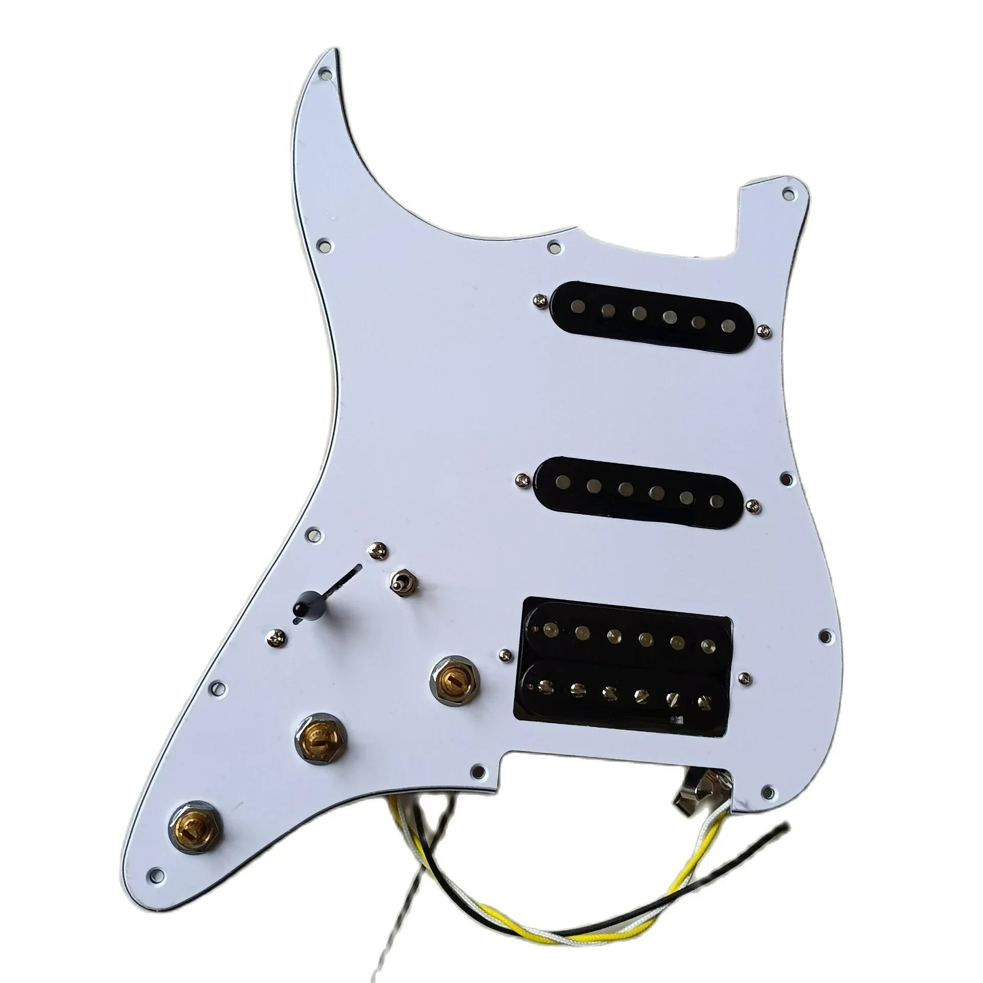 

Left Handed SSH Prewired Loaded wiring harness Pickguard Set Black SSL1 TB6 Model Alnico 5 Pickups For Fd Guitar