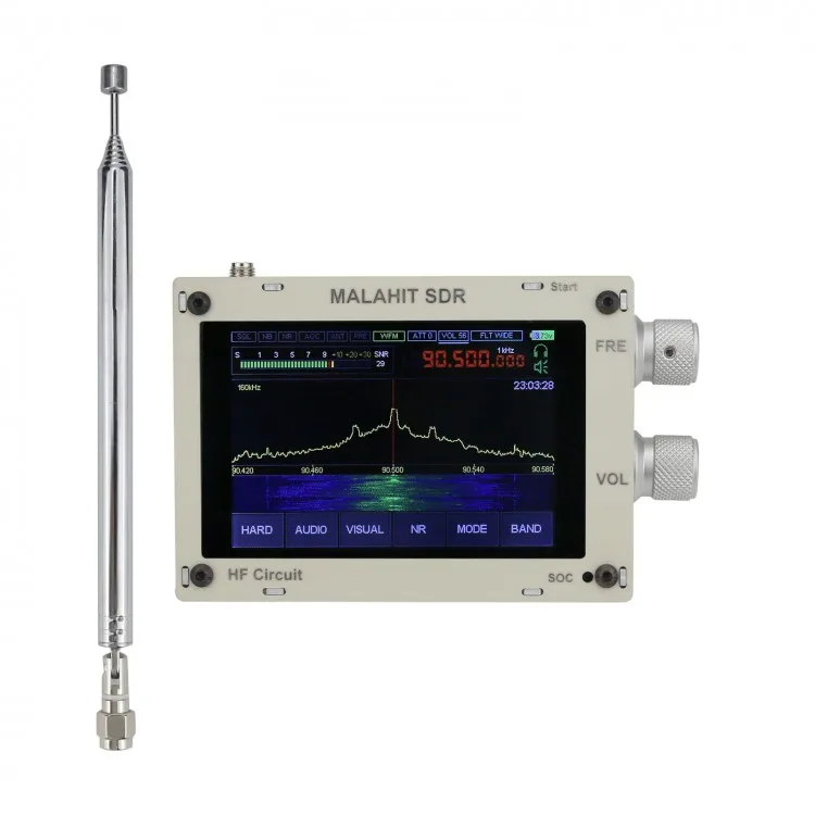 Hifi Audio 50KHz - 2GHZ MALAHIT SDR DSP SDR Receiver SDR Radio AM/SSB/NFM/WFM with Speaker 3.5