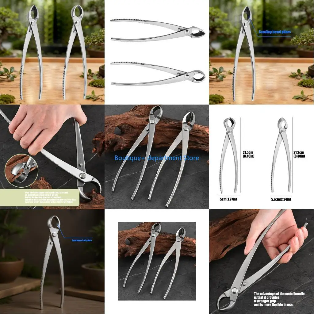 E1PD Premium Garden Pruning Shears 2Pieces Including Slanted Cutter Ball Joint Trimmers Knob Cutter For Efficient Trimming