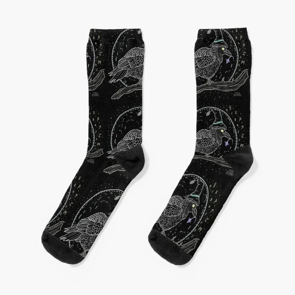 

Raven Night Socks cool cartoon custom sports hiphop Socks Women Men's