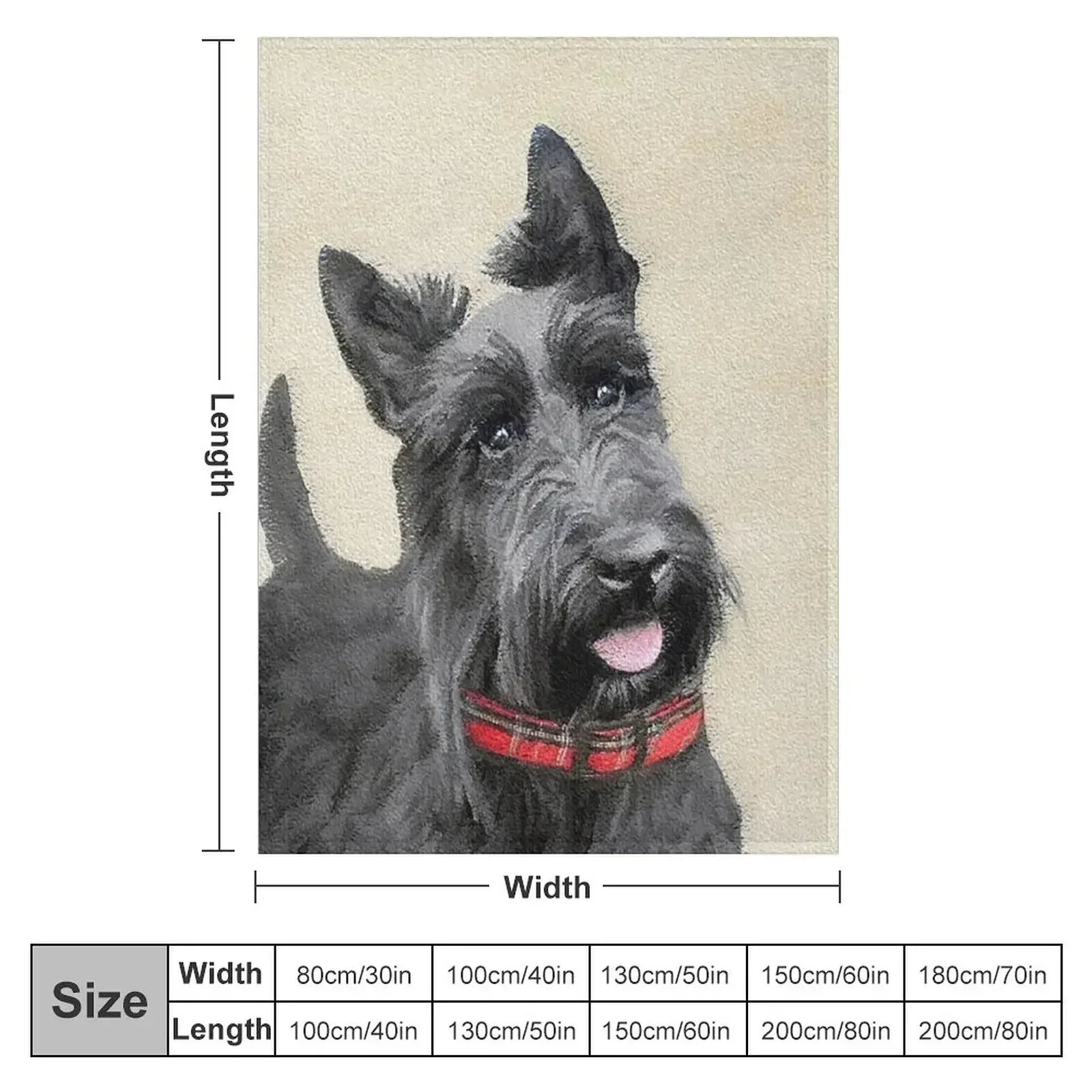 Scottish Terrier Throw Blanket couch cozy soft plush fuzzy picnic outdoor blanket