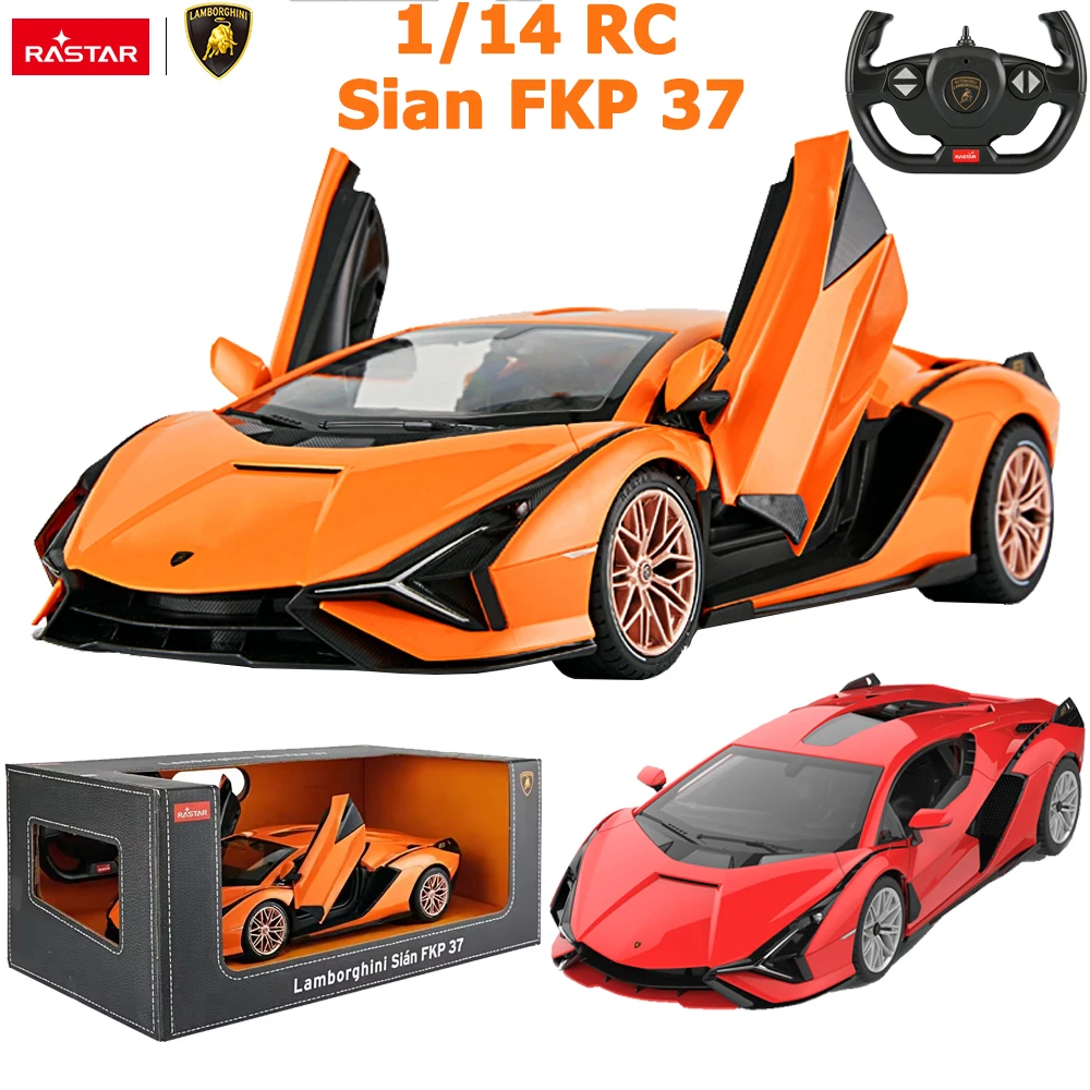 RASTAR Lamborghini Sian FKP RC Car 1:14 Car Model 600mAh Battery LED Lights OPen The Doors Auto Machine Toy Gift for Kids Adults