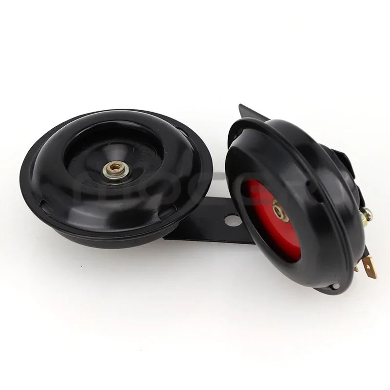 Universal Motorcycle Electric Horn kit 12V 24V 36V 48V 60V  Waterproof Round Loud Horn Speakers for Scooter Moped Dirt Bike ATV