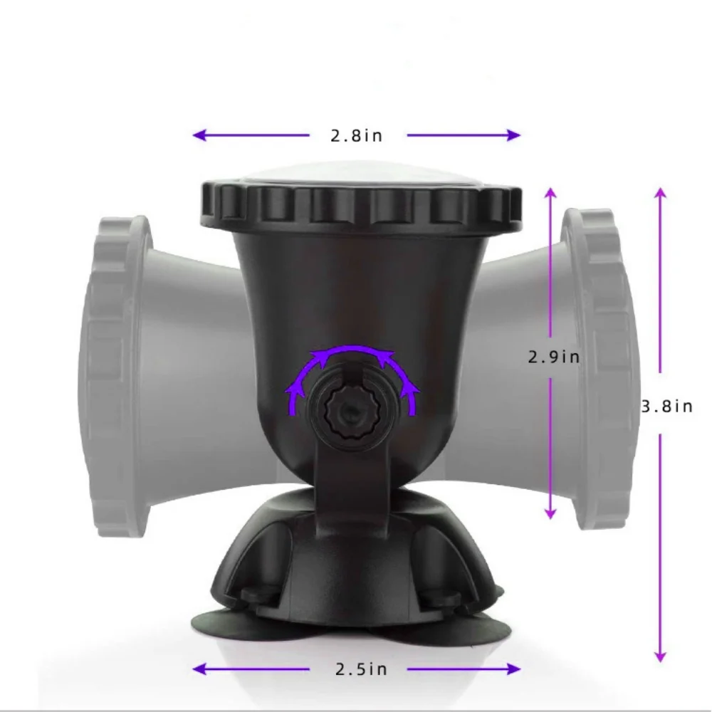 Adjustable 180° Fish Tank Light IP68 Waterproof Spotlight DC12V Safe RGB Led Underwater light With Suction Cup for Aquarium