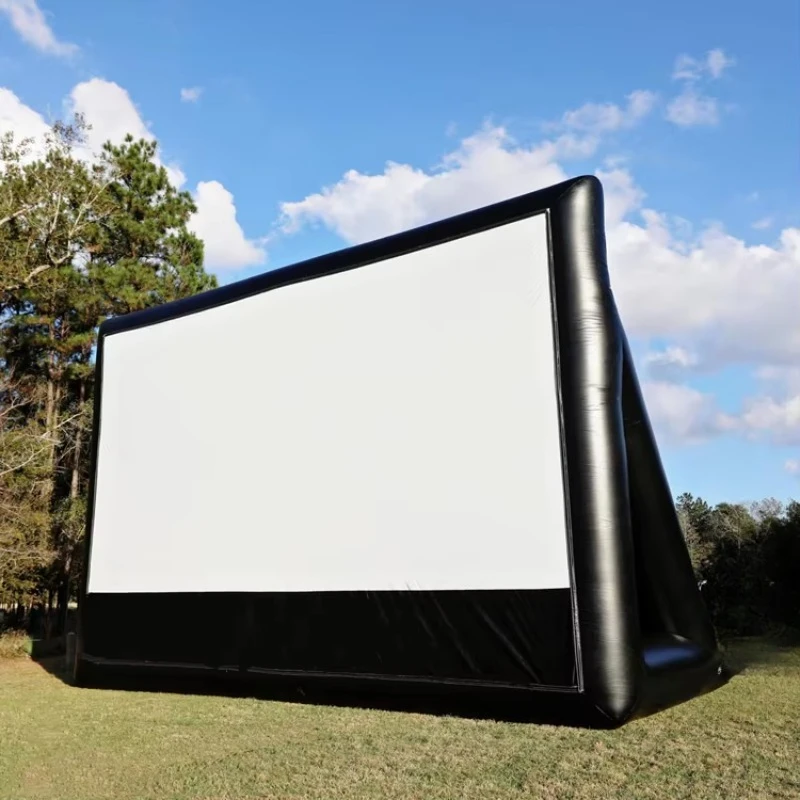Customized size airtight outdoor large screen large blowing projector cinema inflatable movie screen