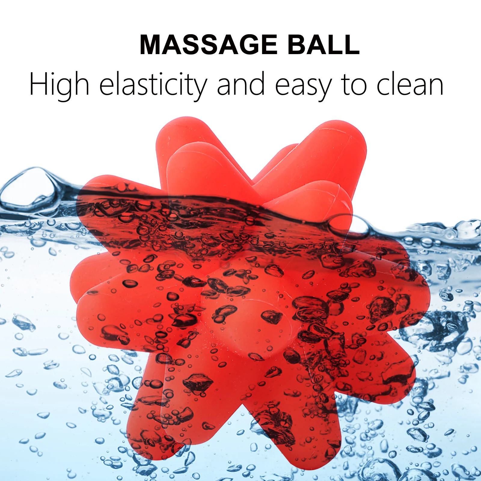 

Elastic Silicone Massage Ball Dense Core Muscle Trigger Point Pain Relief Fascia Stress Fitness Exercise Ball