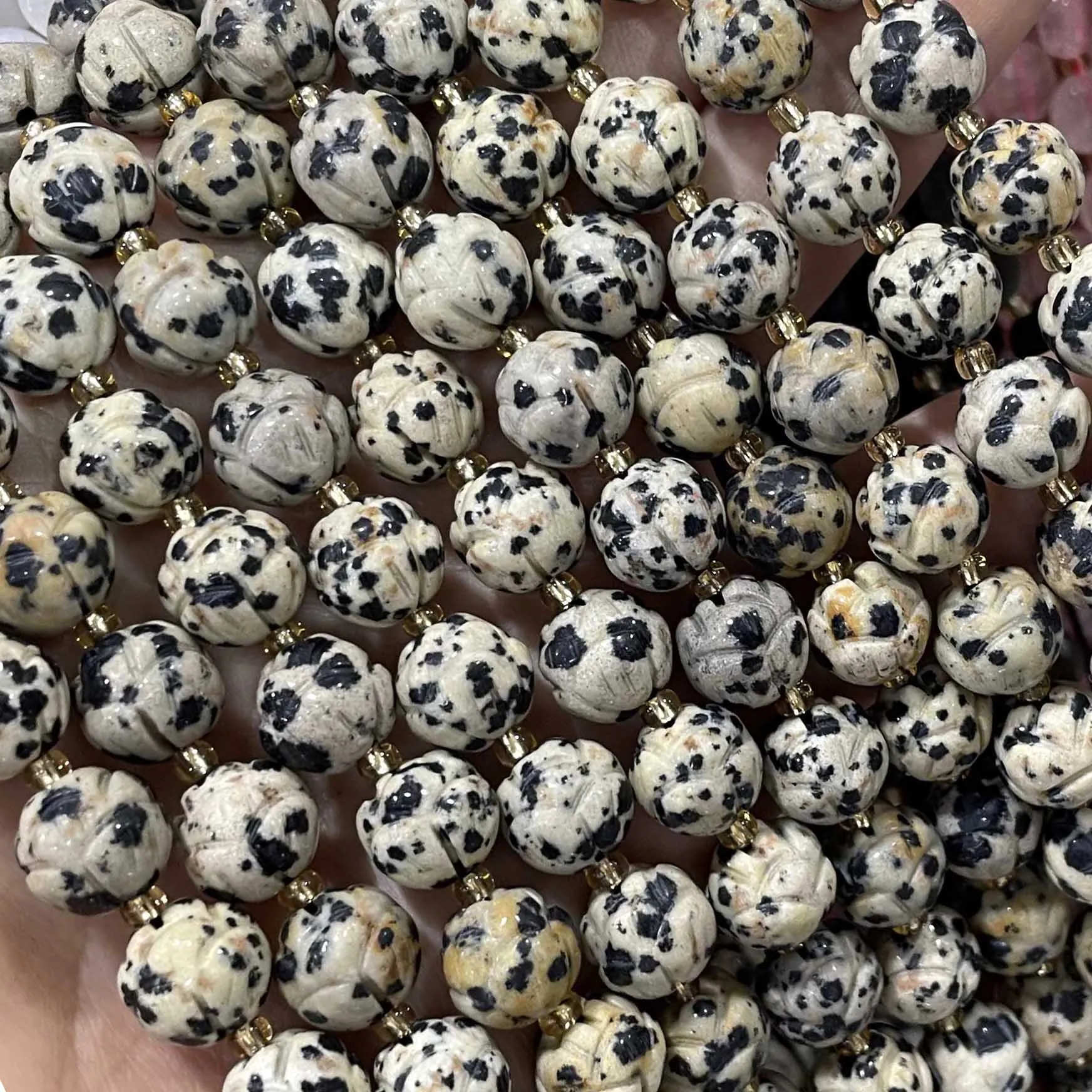 Naturstein-Lotusblumen-Quarz-Achat-Jaspis-Abstandsperlen für die Schmuckherstellung, DIY-Armband, Halskette, Ohrring-Zubehör – Detail 3