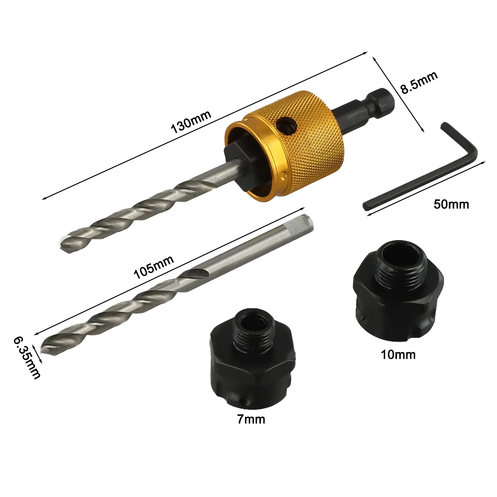 

Для мягкого металла с шестигранным хвостовиком, сверло, удлинитель, строительные проекты, совместимость с различными размерами, эффективная система замены