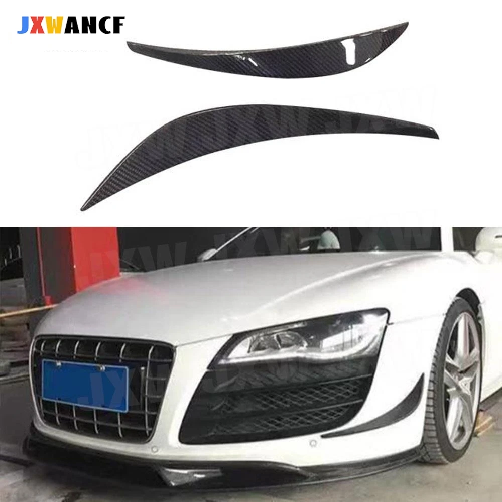 

JXWANCF передний бампер из углеродного волокна, боковая накладка, накладка Canards, сплиттер, спойлер для Audi R8 2008-2015 FRP