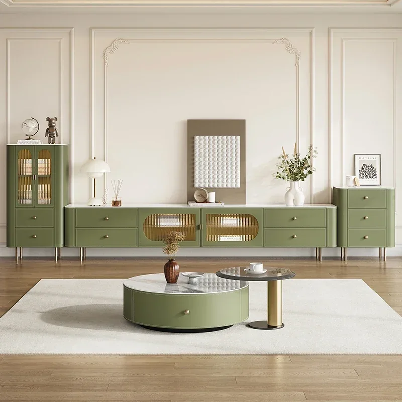 Groene goedkope universele tv-standaard moderne alleen Scandinavische houten designer slaapkamer tv-standaard salon minimalistische Meuble tv-huismeubilair