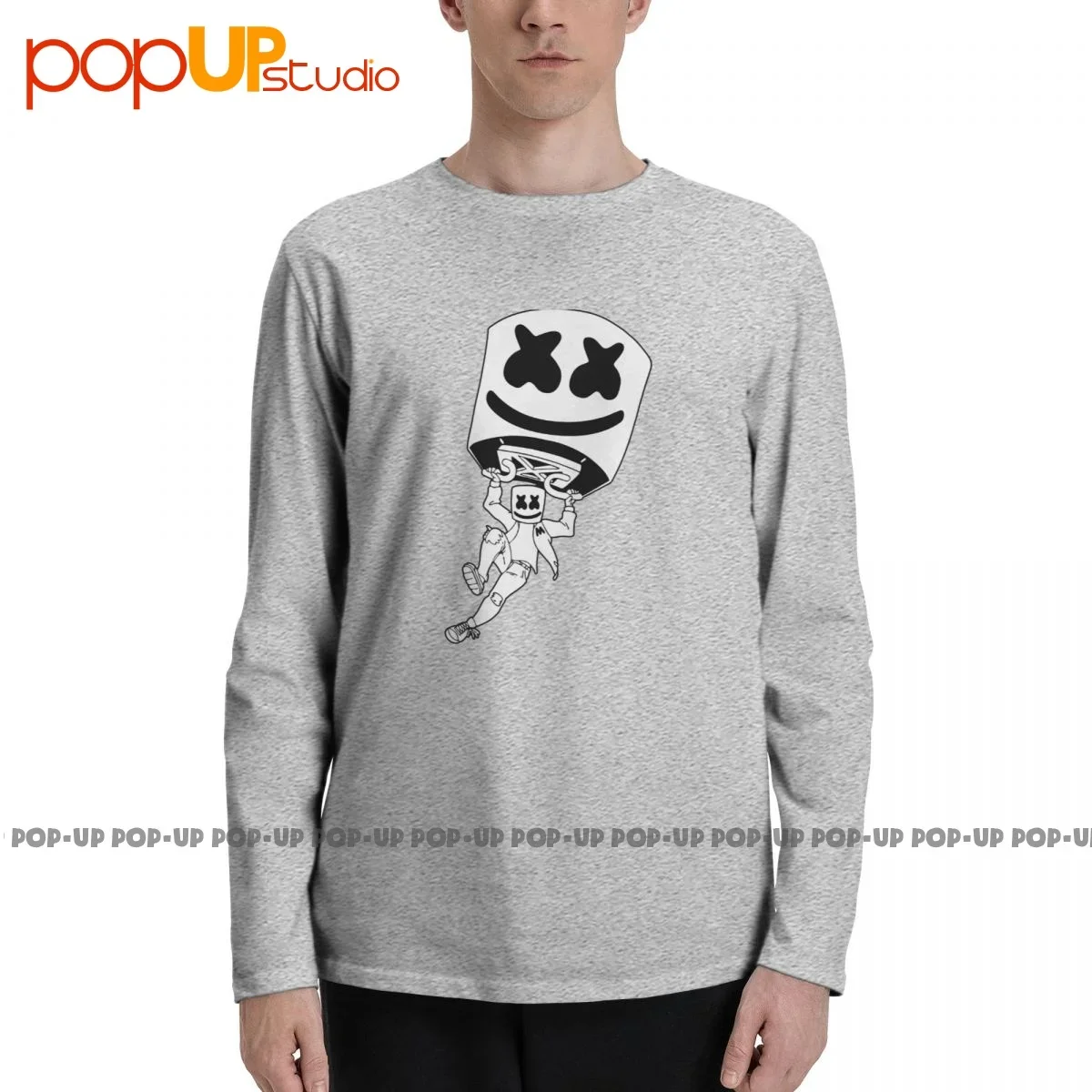 Marshmallow Dancing Dj Music Love Long Sleeve T-Shirts T-shirt Tee Rare Trend Vintage High Quality