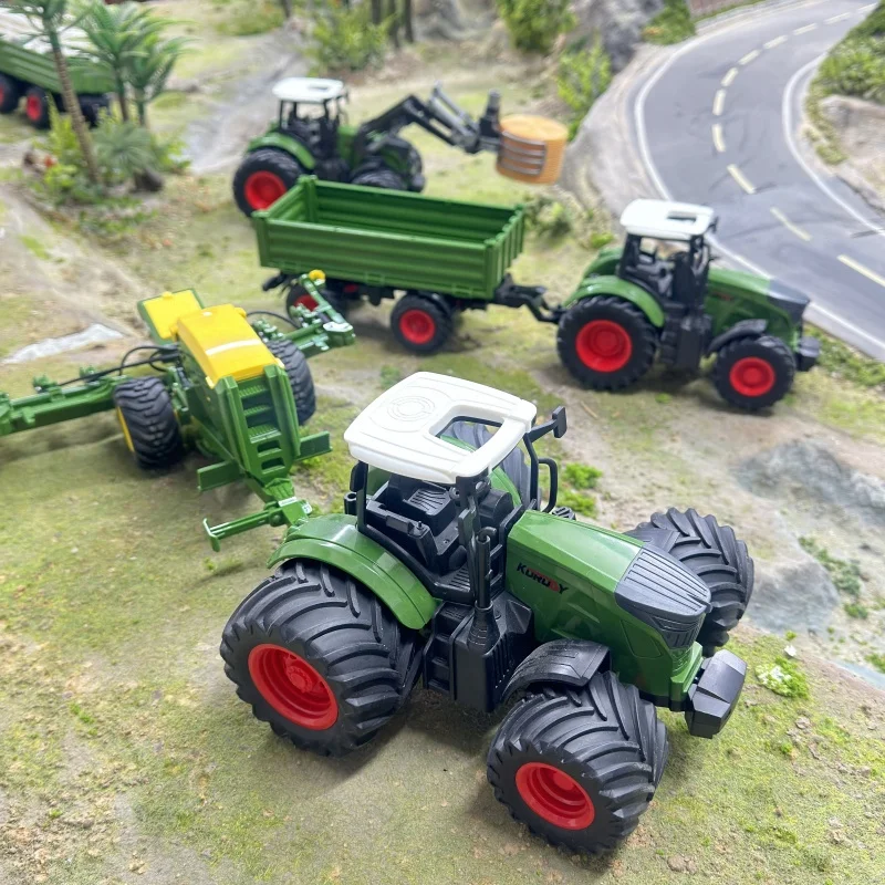 Juego de juguetes de Tractor a gran escala, remolque de transporte, ingeniería, regalos de cumpleaños