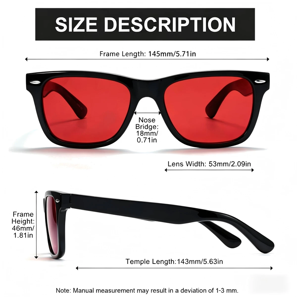Orange/Red Classic Blue Light Blocking Glasses for Women Men, Gaming Computer Sleep Eyeglasses S71