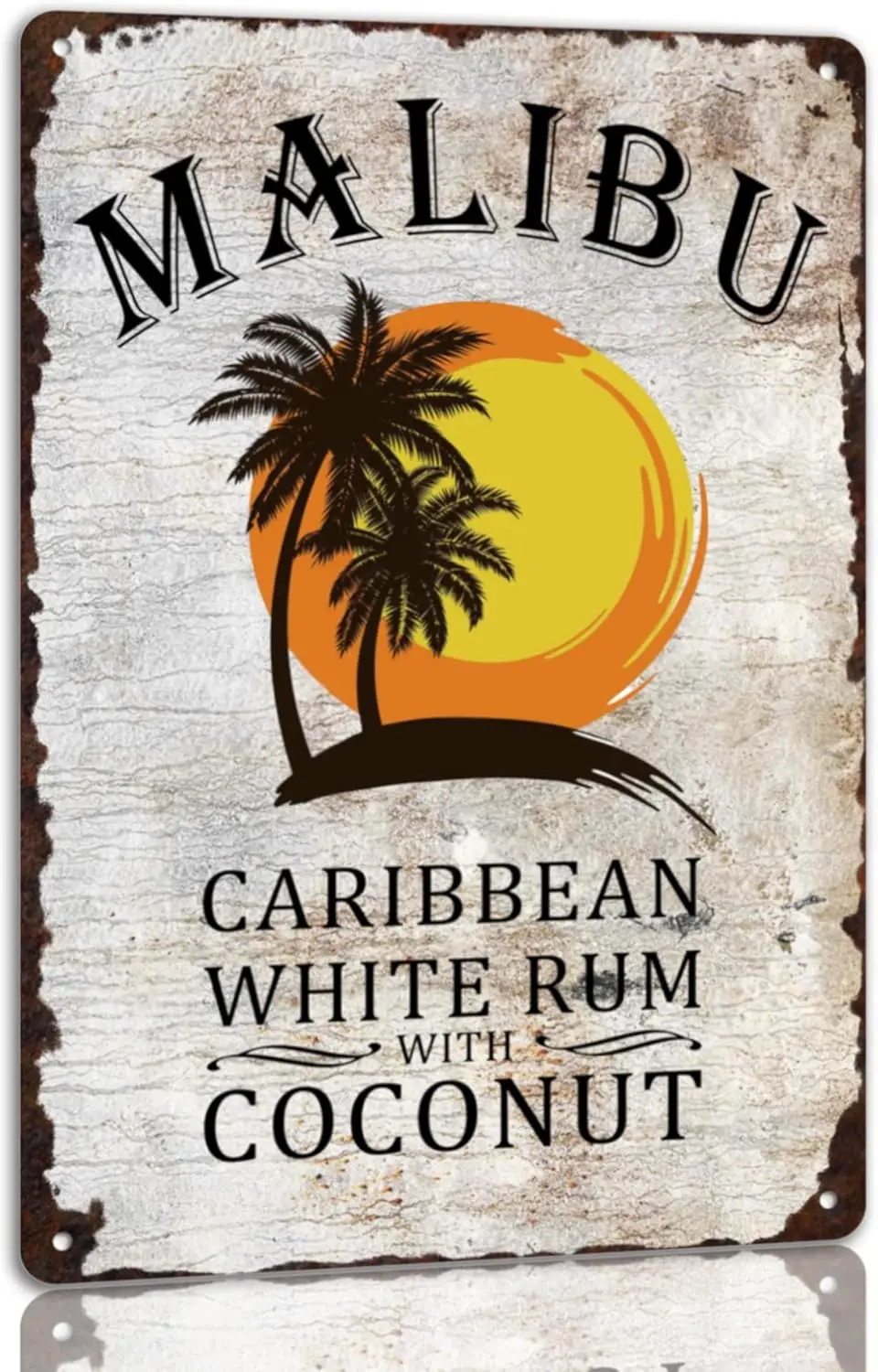 Malibu Metal Tin Sign Vintage Summer Signs Home Wall Decor For Cafe Bar Kitchen -aluminum