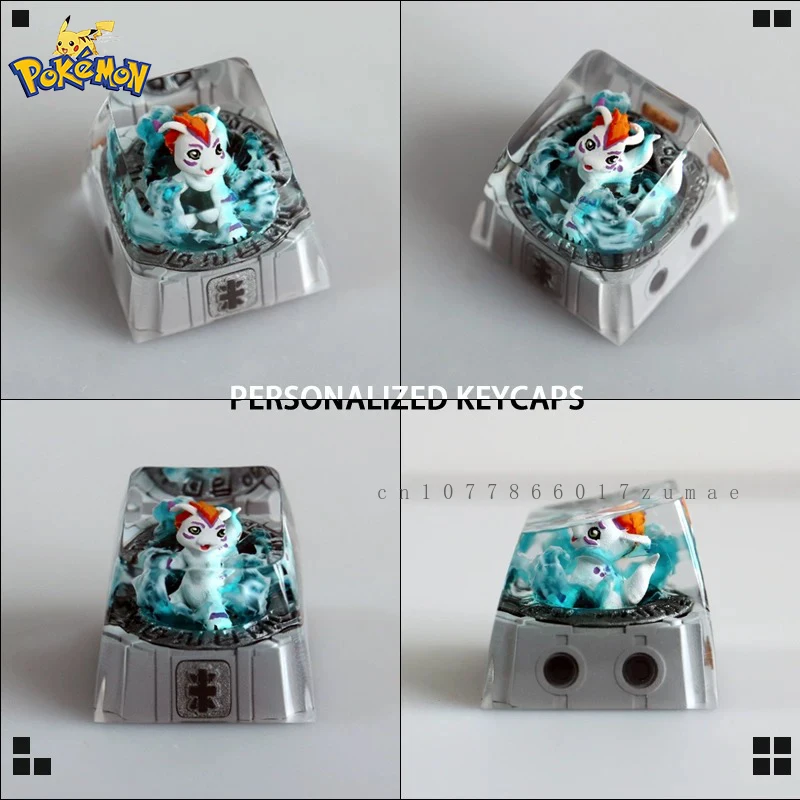 Pokemon Resin Keycaps Digital Monster Digimon Gomamon Customized Mechanical Keyboard DIY Keycap Cute Keyboard Accessories Gifts