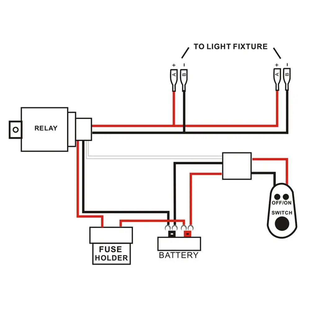 Long Strip Spot Light Kit Multipurpose Autos Wiring Harness For Autos Accessories