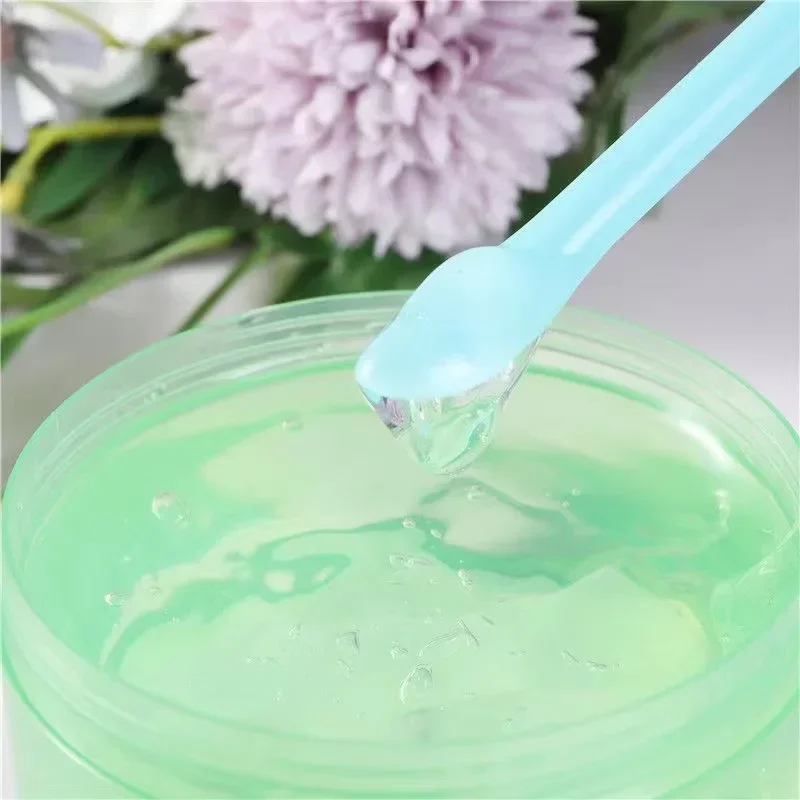 Double Head Dual-use Facial Mask Brush Silicone Facial Mask Stick with Scoop Apply Mud Film Facial Mask Brush Beauty Tool