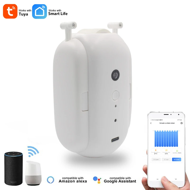 Macchina per tende automatica Bluetooth intelligente Tende elettroniche per ufficio Interruttore dente blu Installazione semplice Include accessori