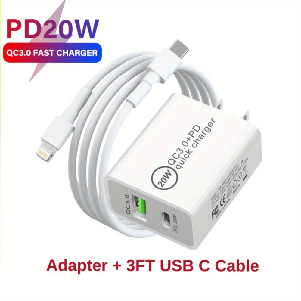 MFIGlGK Cargador QC3.0 de 6 piezas] 12 piezas MFi iPhone QC3.0 + PD Chargg para iPhone 14/13/12/12 Pro Max/11/Xs Max/XR/X, AirPods Pro