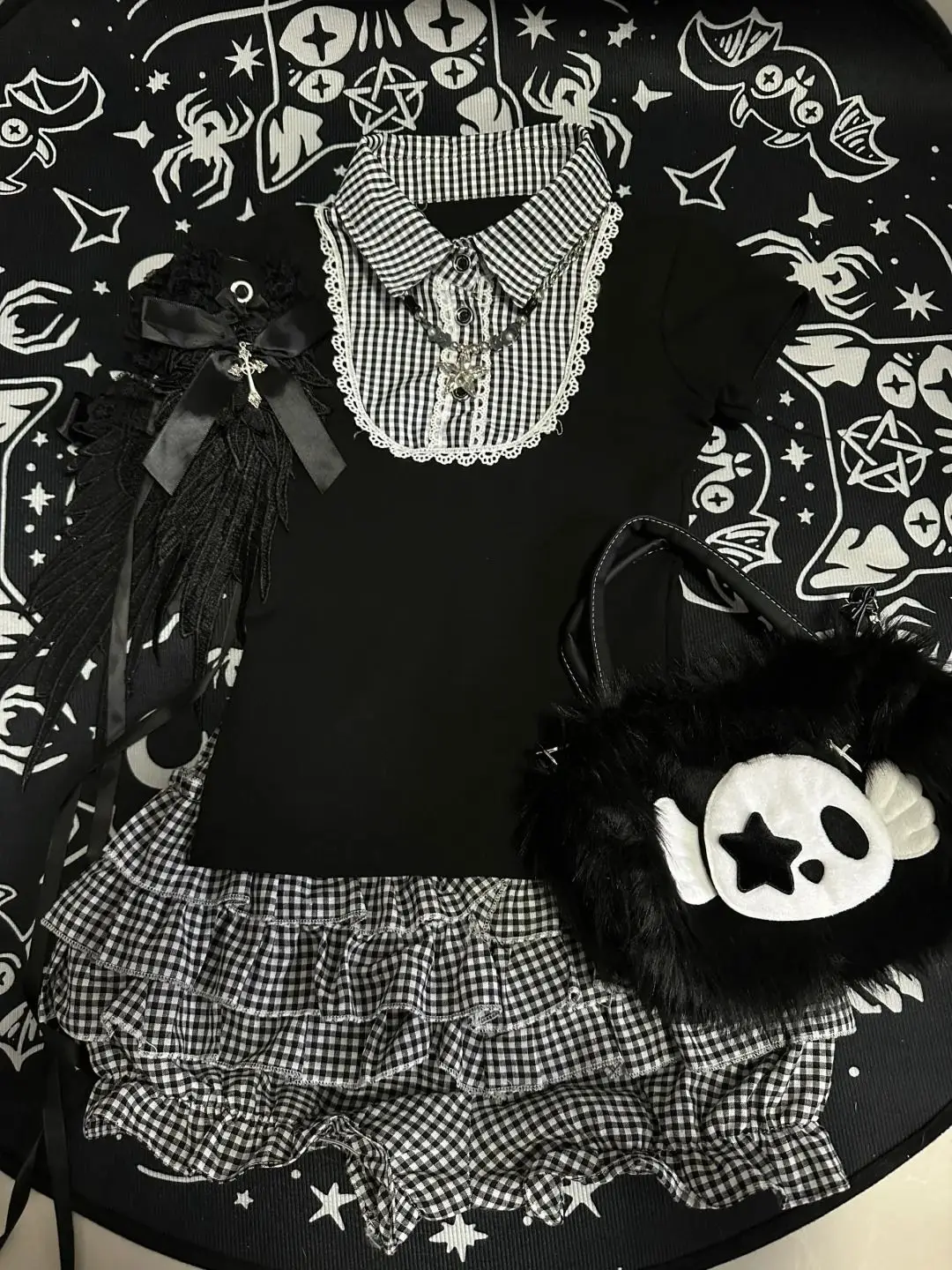 Plaid T-Shirt Polo … - image