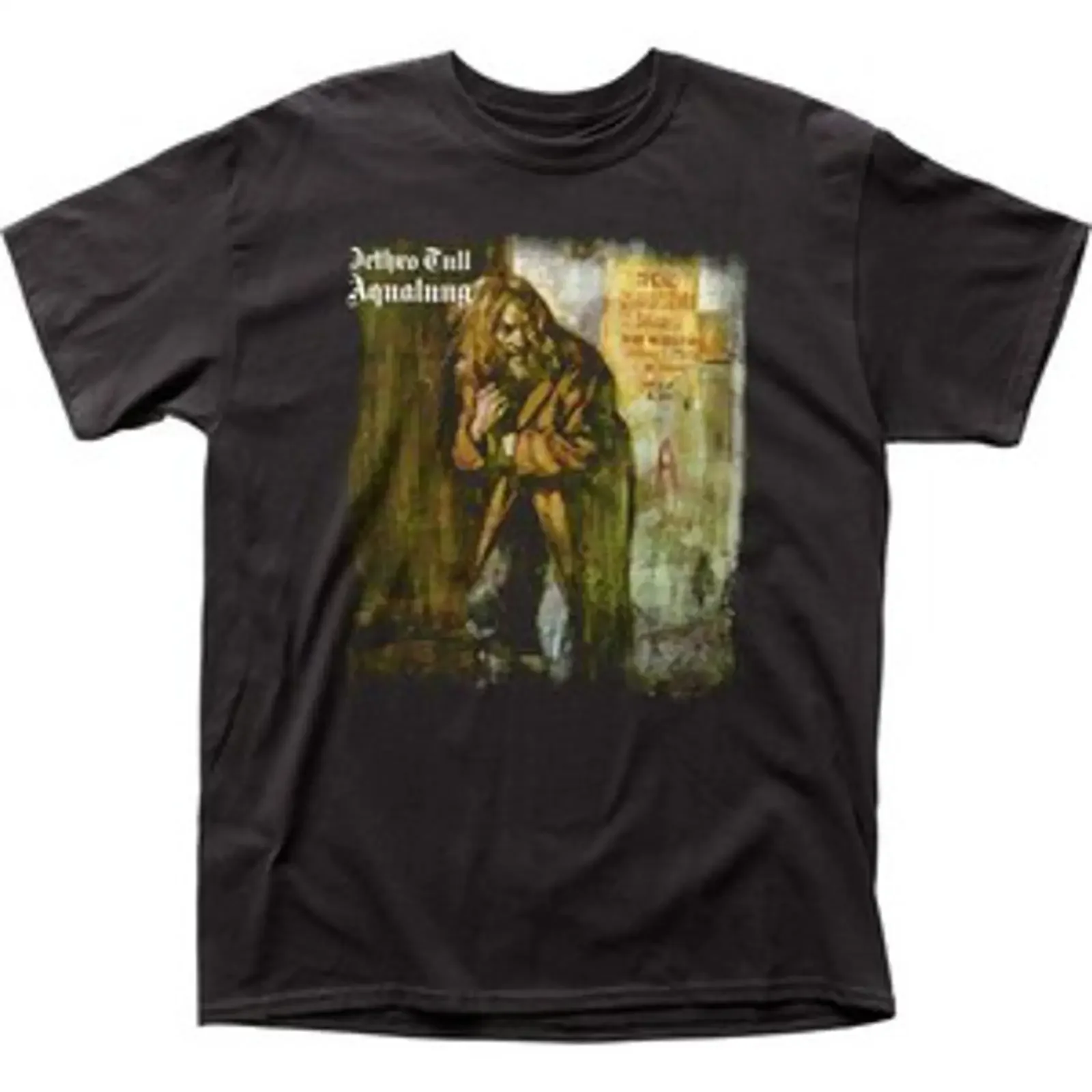 Camiseta Jethro Tull Aqualung para Homens, Música Clássica, Concerto, Banda de Rock, Nova, Preta, Vintage, Lavada, Confortável