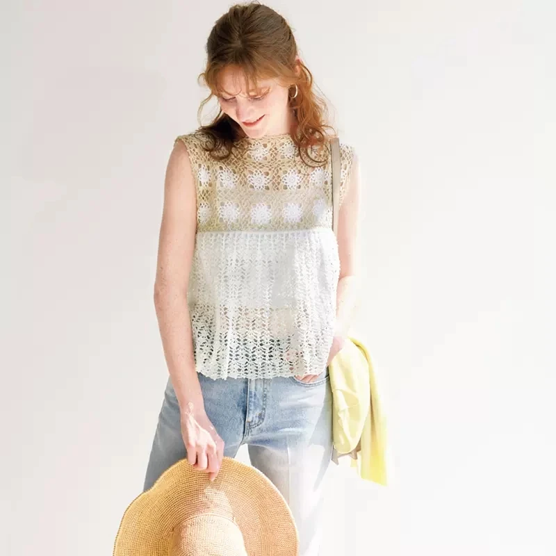 Keitodama Vol.42 Beautiful And Romantic Lace Style Knitting Book Pullover Shawl Simple Summer Needle Lace Weaving Book