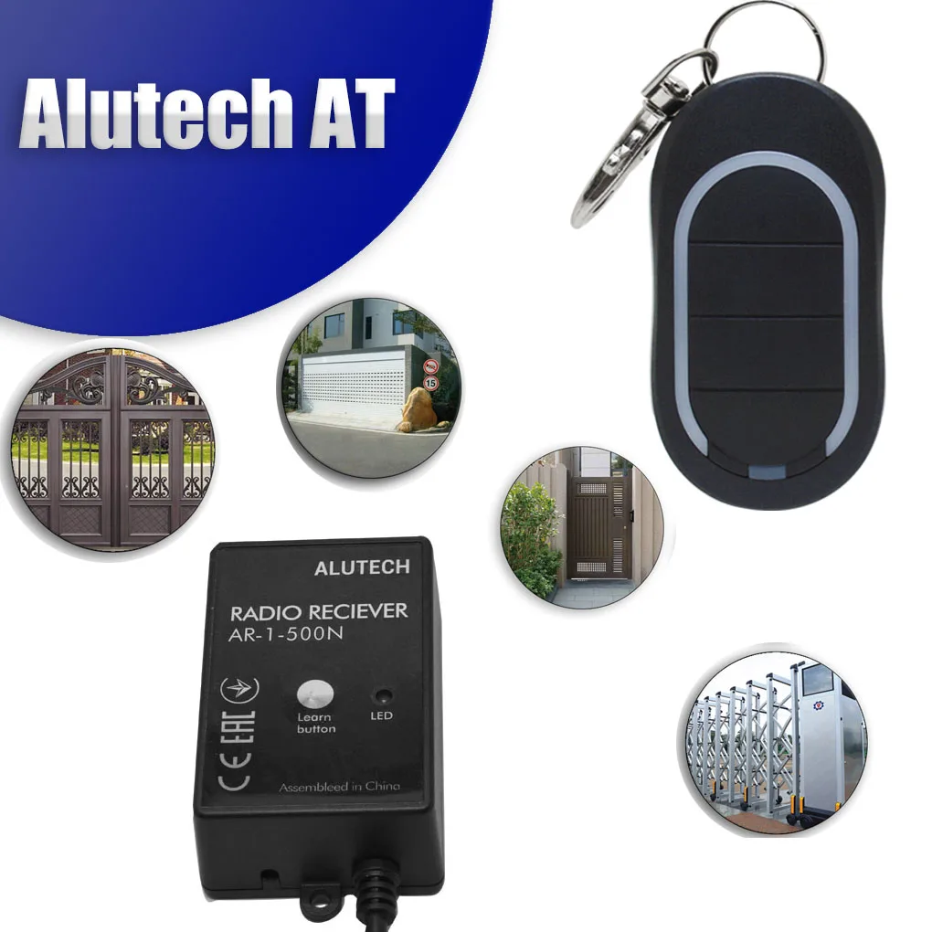 Alutech AR-1-500N 433.92MHz Dynamic code Remote garage remote for Alutech AT 4N door opener keychain