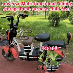 Electric Bicycle Front Child Seat  Electric Scooter Universal Multi-functional Folding Storage Dual-purpose Child Seat