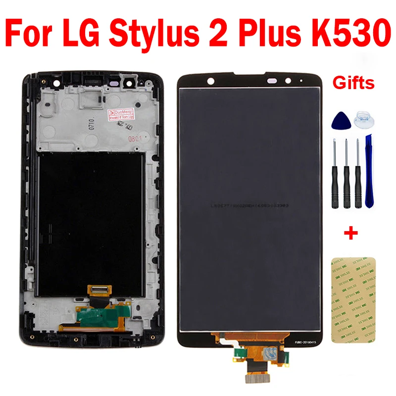 

For LG Stylus 2 Plus K530 K530F K535 LCD Display Monitor Screen Panel Matrix with Touch Digitizer Sensor Glass Assembly Frame