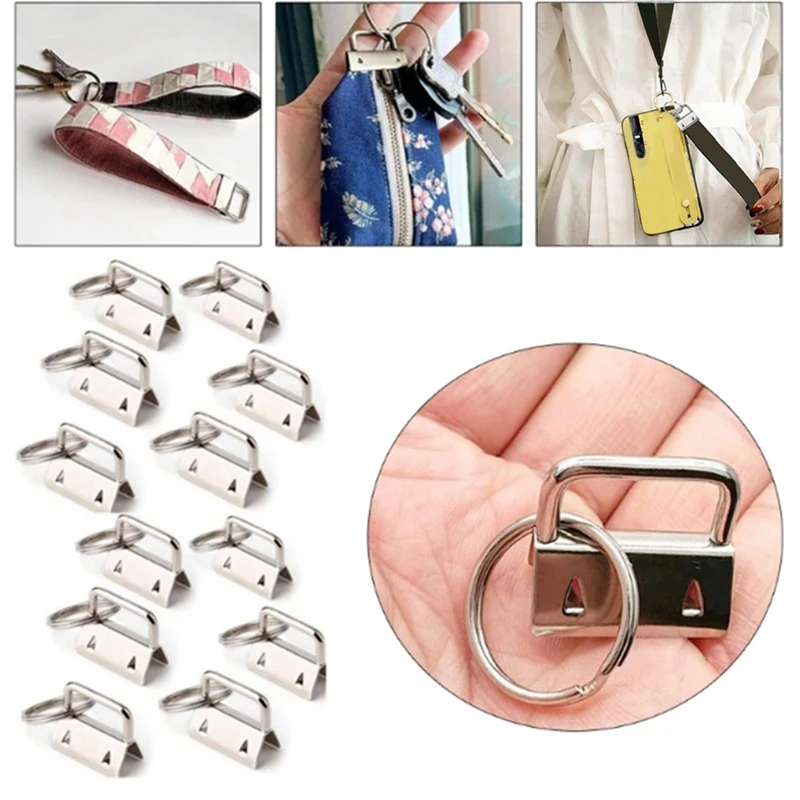 30 Pieces Of 32Mm Keychain Hardware Kit Is Suitable For Wrist Clamp Lanyard Keychain DIY Tools Easy Install