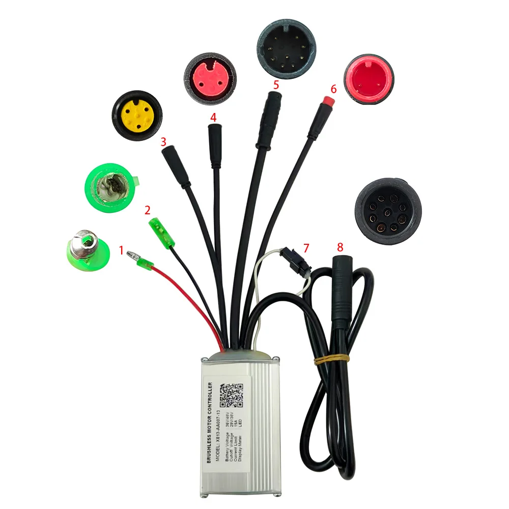 

Brushless Motor Controller X813-AA007-13 36/48V 15A E-Bike Scooter Universal E-Bike Conversion Kit Bicycle Speed Controller