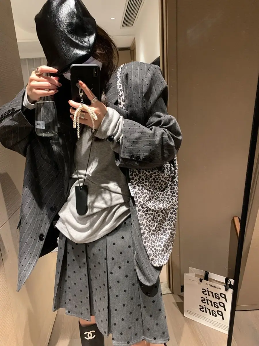 

Blazer Mujer Women'S Coat Snap-Button Drapey Friendly Geometrical Jacquard Fitted Mini Sexy Casual-Chic Edgy Designer Cut