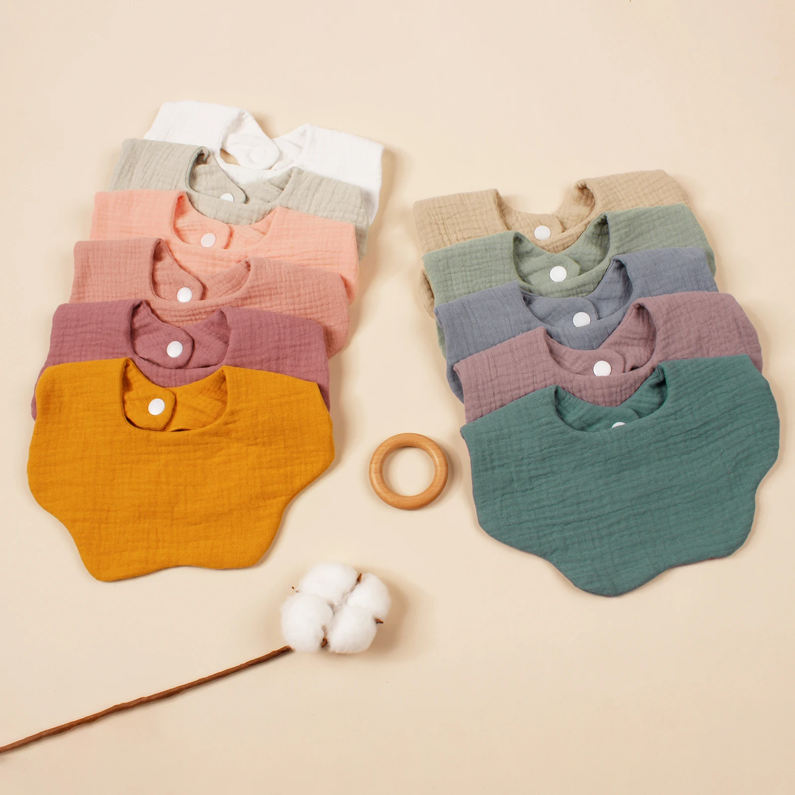 

4pcs Pure Cotton Cute Print Bibs Baby Bandana Bib Boys Girls Newborn Infant for Drooling Kid Daily Wear Breathable Saliva Towel