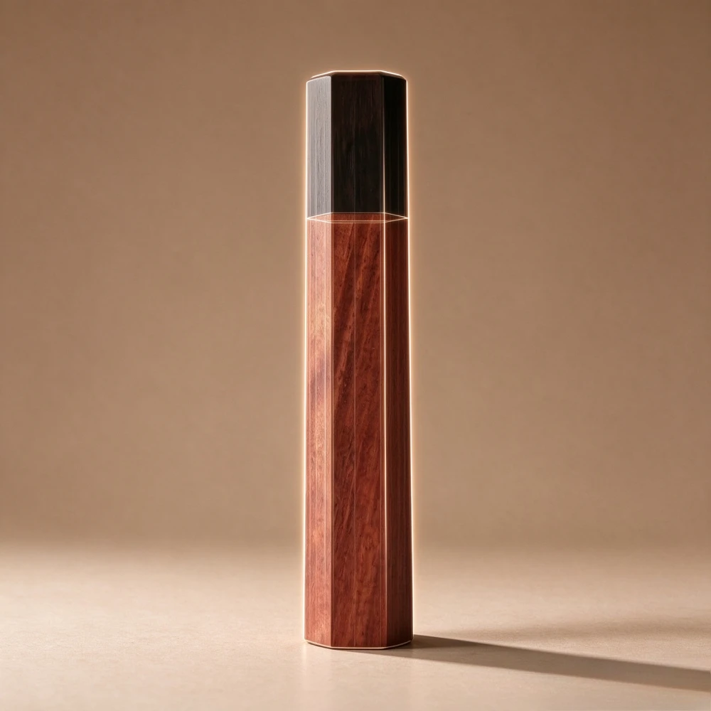 Octagonal Blood Sandalwood & Ebony Handle Materials 1PC Wear Resistant & Anti-corrosion Hardwood Material Handmade