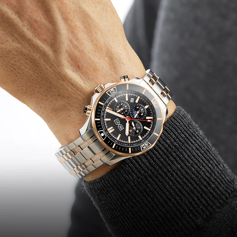 BEXEI 9213 Diving watch Captain Cook Automatic movement mechanical men\'s calendar week Month Dial 5ATM wrist watch news