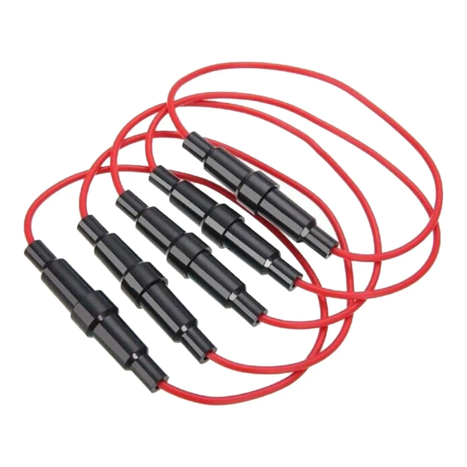 5 Pieces Inline Fuse Holder 18 Gauge AWG Wire Weatherproof Compatible 5x20mm for