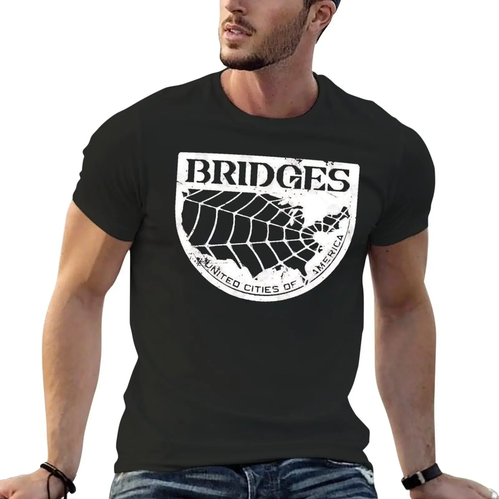 Bridges United Cities of America Death Stranding camiseta personalizada figuras de anime camisetas de entrenamiento para hombres