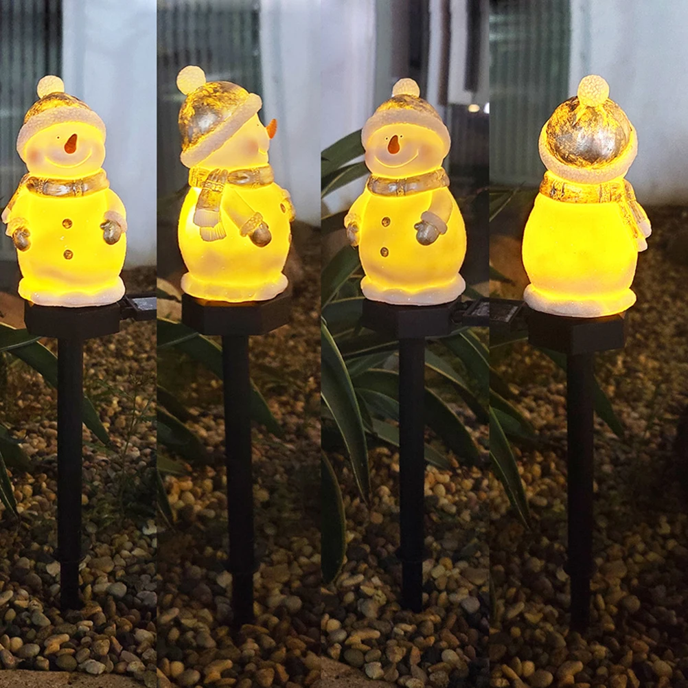 

Solar Snowman Light Exterior Xmas Outdoor Decorations Lawn Garden LED Lamp Decorative