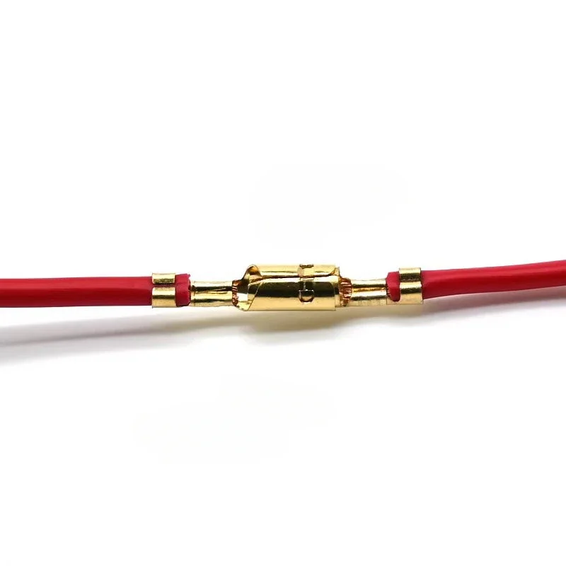 25/50/100sets 4.0 bullet Crimp terminal car electrical wire connector diameter 4mmFemale + Male + Case Cold press terminal