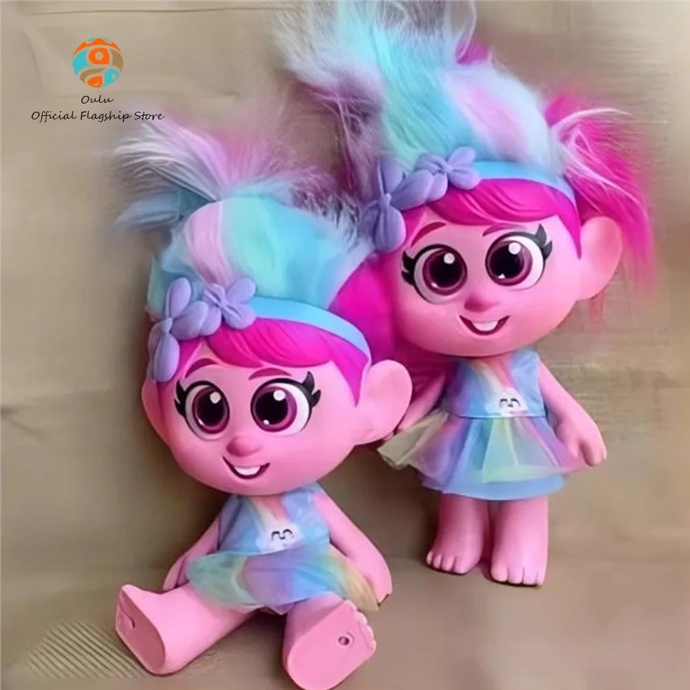 Trolls World Tour Anime Figures Cute Poppy Action Figure Changing Dolls Can Sing Kawaii Figurine Christmas Gift Dolls For Girls