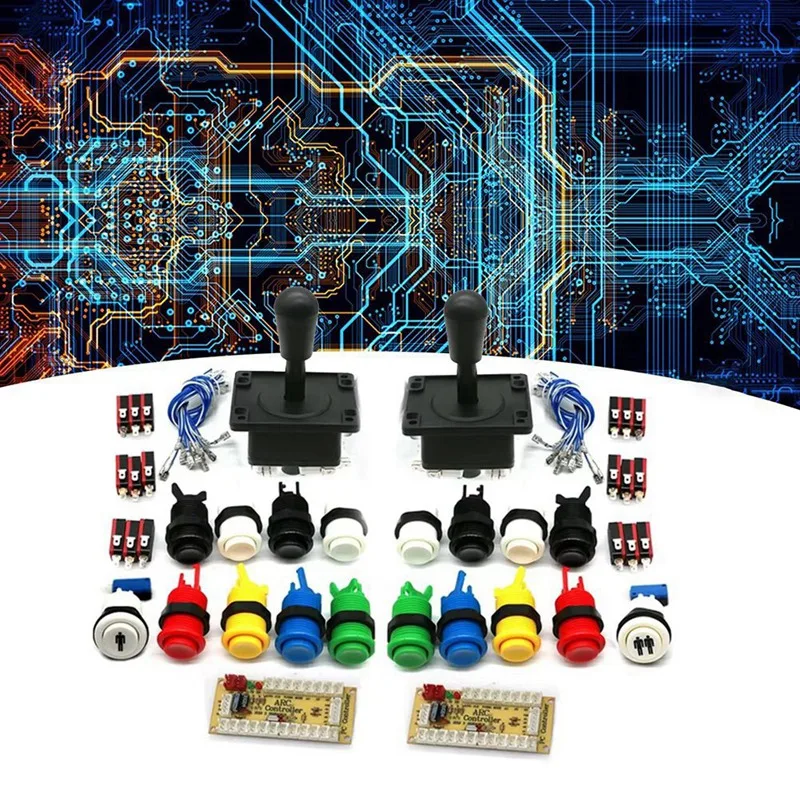 Arcade Game DIY Kit Zero Delay USB Board Controller For Pc Raspberry Pi US Style Joystick Happ Push Button Player Part