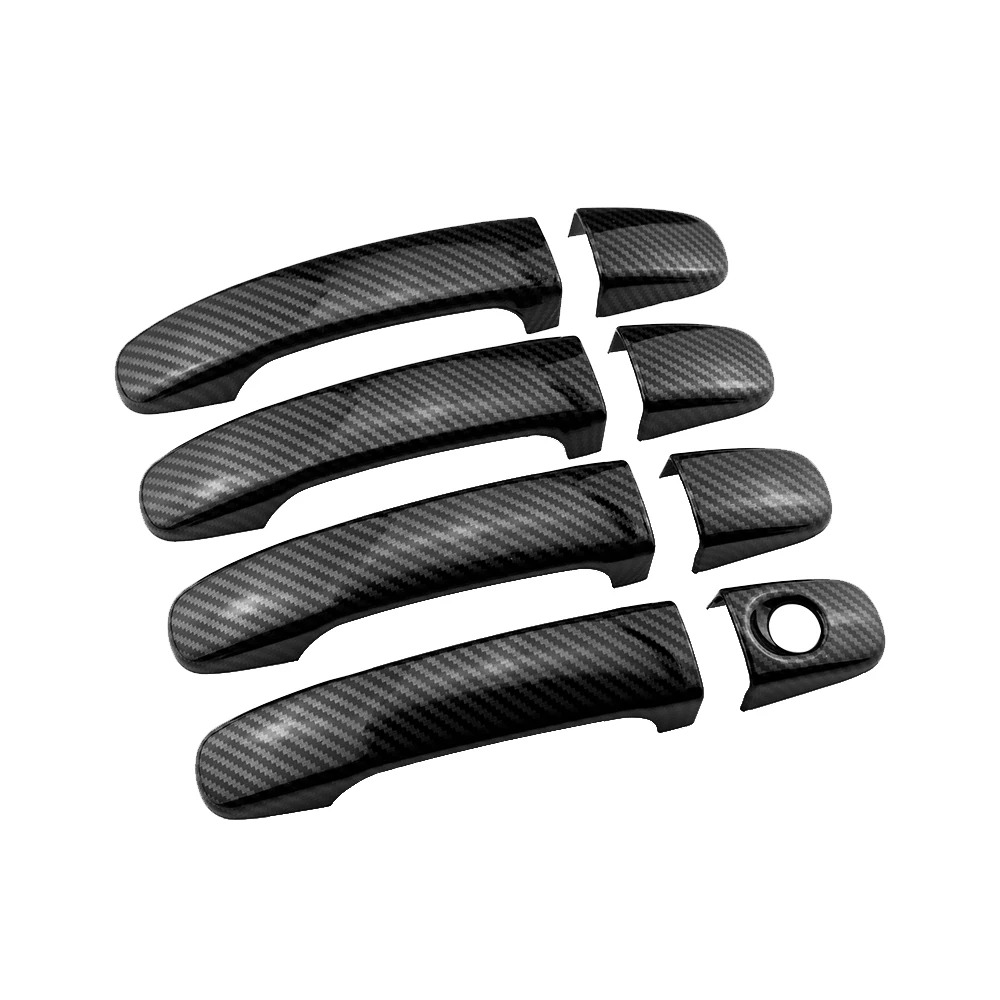 For Ford Ranger T6 2011 2013 2016 2017 2018 2019 2020 2021 Door Handle Cover Trim Plastic Imitation Carbon Fiber  Accessories