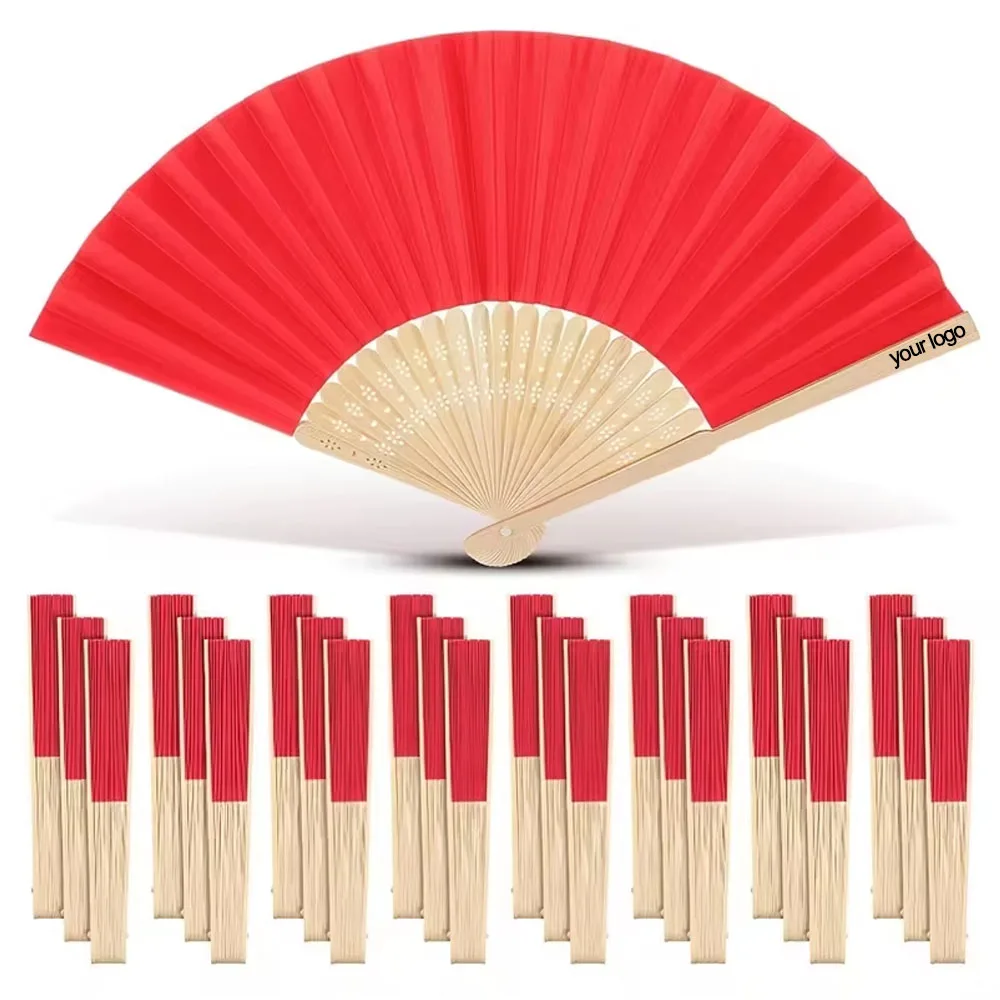 20 pieces 30 pieces 40 pieces 50 pieces bamboo gift fans, Christmas gifts, holiday birthday gifts, summer beach foldin