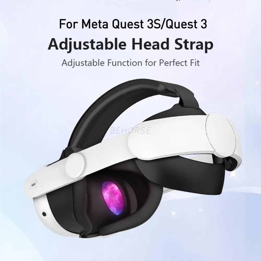 حزام رأس VR قابل للاستبدال لـ Meta Quest 3S/Quest 3 حزام رأس قابل للتعديل سماعة رأس مريحة لملحقات Quest 3S VR
