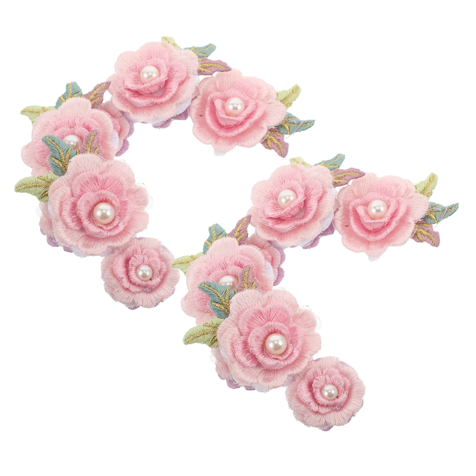 

10Pcs Embroidered Rose Flower Appliques Sewing Patches for Clothing Jeans Backpacks DIY Floral Embroidery Patches