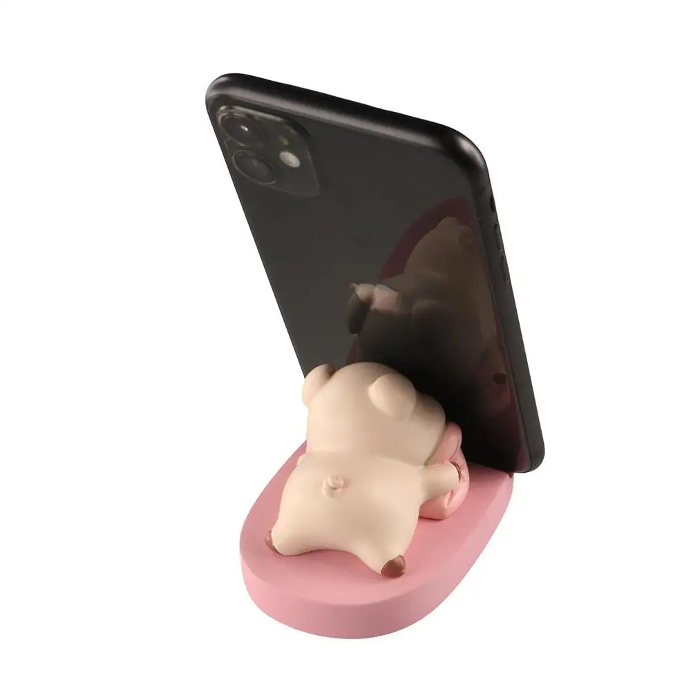 

Cartoon Resin Mobile Phone Stand Figurine Model Pig Animal Phone Holder Support Shiba Inu Phone Bracket Boyfriend Gift