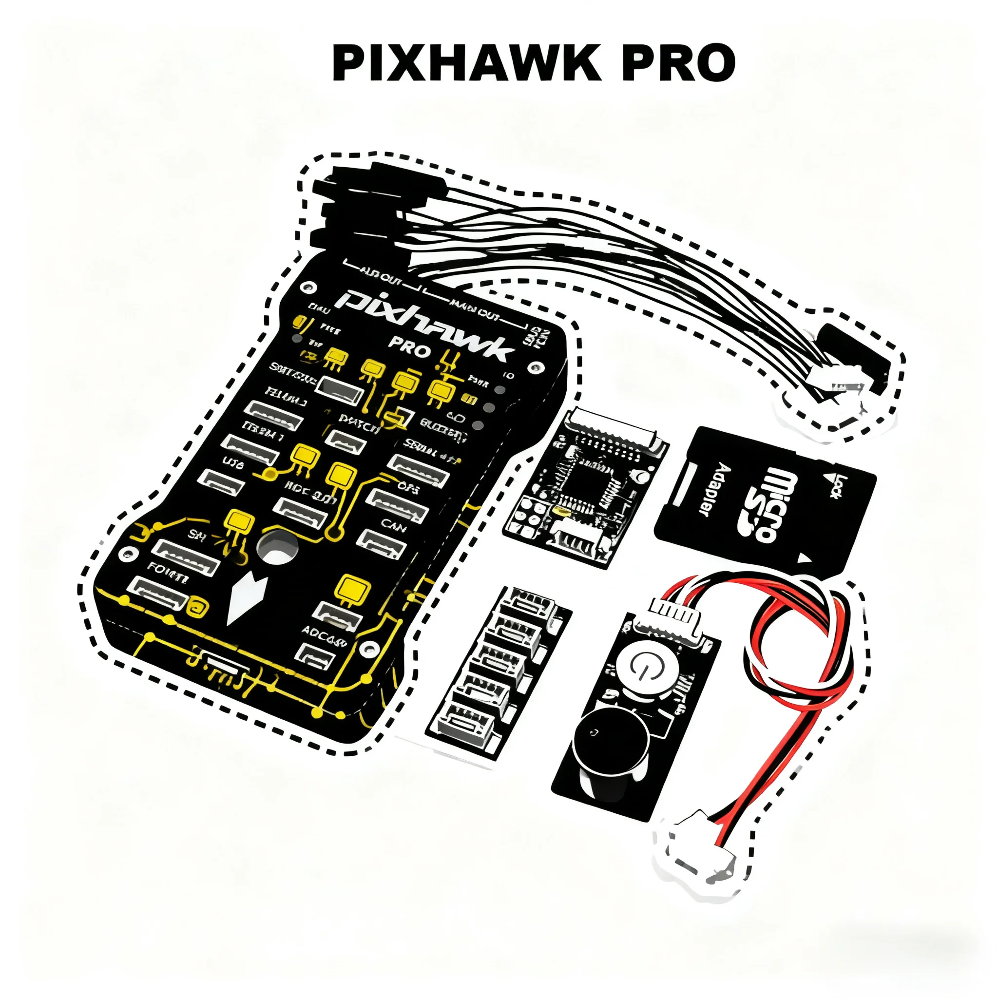 

PIXHAWK PRO PX4 PIX 32-битный контроллер полета PPM Encode I2C Кнопка безопасности Автопилот RC Квадрокоптер Ardupilot ArduPlane ArduRover